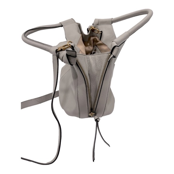 Antonio Melani Gray Leather Bag with Shoulder Strap - Picture 15 of 15